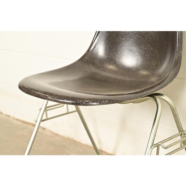 Charles & Ray Eames for Herman Miller DSS Seal Brown Stacking Shell Chairs | Set of Ten For Sale - Image 10 of 16