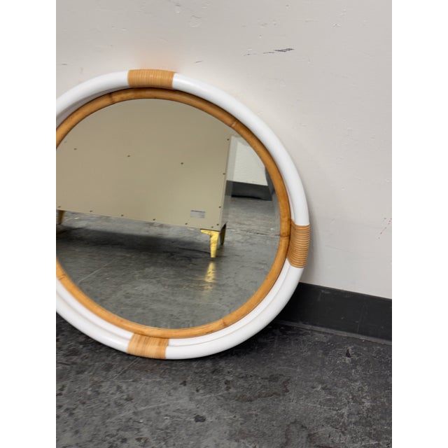 Wood Serena & Lily Montara Rattan Mirror For Sale - Image 7 of 12