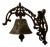 Cast Iron Out Door Bell on Bracket, 1920s For Sale