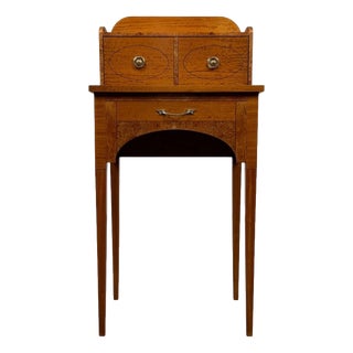 Antique English Satinwood Cabinet with Ebony Inlay For Sale