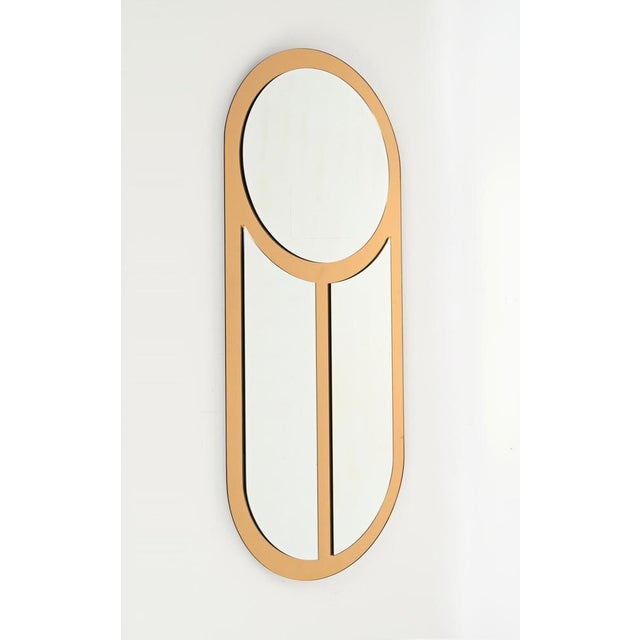 Large Triple Bronze Colored Mirror by Crystal Art, Italy, 1970s For Sale - Image 6 of 18