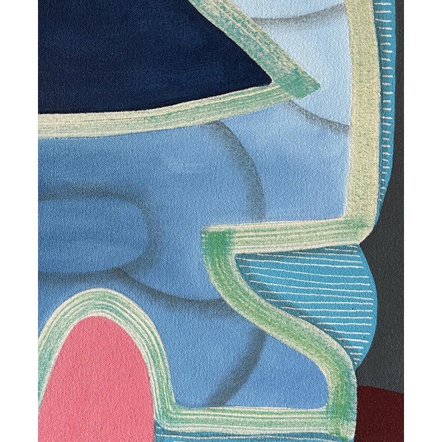 2020s Max Manning “Untitled (CVS271)” Contemporary Blue, Teal, & Pink Geometric Abstract Painting, 2024 For Sale - Image 5 of 8