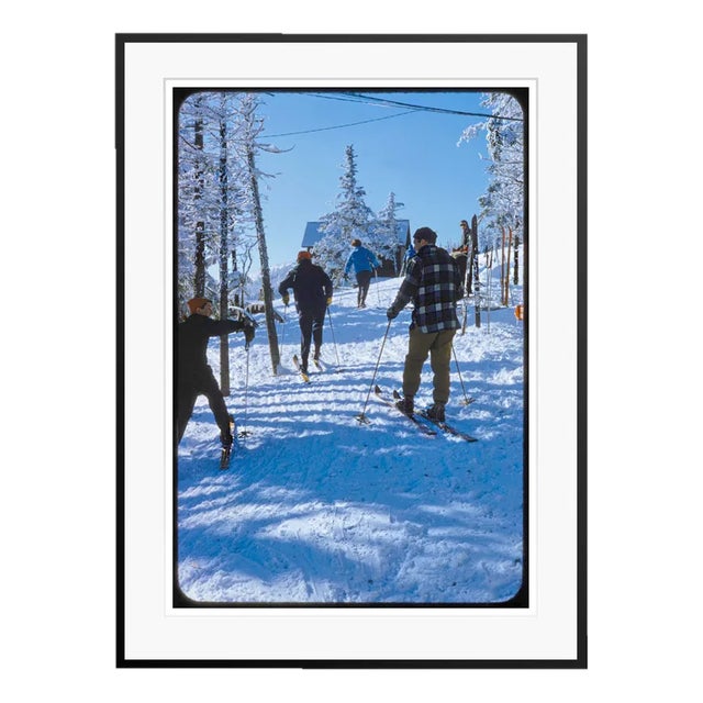 Toni Frissell, Skiers in the Woods, 1955 / 2020s, C Print, Framed For Sale