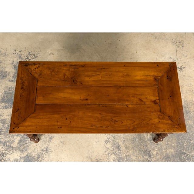 Antique Late 19th Century French Provincial Fruitwood Dining Table For Sale - Image 4 of 18