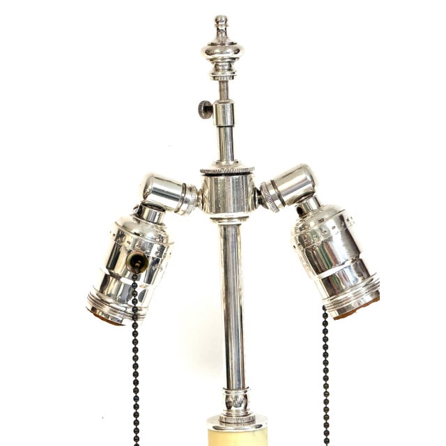 19th Century Victorian Sheffield Plate Corinthian Column Lamp Cut Crystal Font, Hinks & Co. For Sale - Image 15 of 18