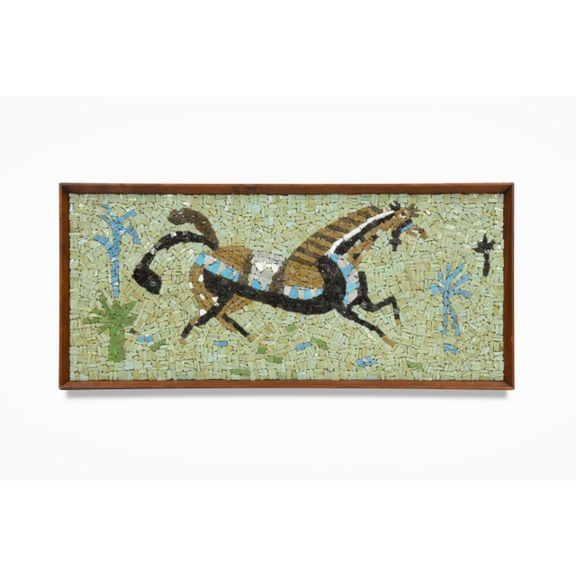 Mid-Century Modern Vintage Mid Century "Gallant Horse" Mosaic by Evelyn Ackerman For Sale - Image 3 of 6