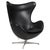 Egg Chair in Black Leather by Arne Jacobsen for Fritz Hansen, 2024 For Sale - Image 9 of 9