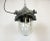 Industrial Dark Grey Industrial Cast Aluminium Explosion Proof Lamp from Elektrosvit, 1960s For Sale - Image 3 of 16