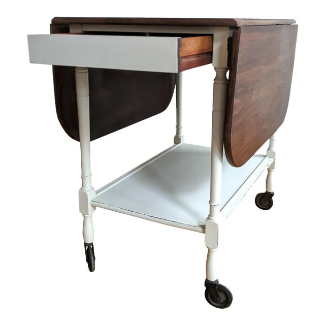 Rustic Farmhouse Drop Leaf Table For Sale