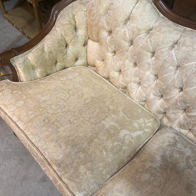 Vintage Extra Long Sofa, Amazing Bones/Needs Upholstery For Sale - Image 9 of 11