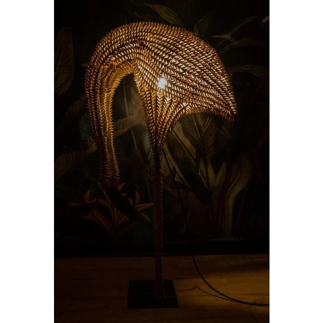 Mid-Century Modern Mid-Century Modern Life-Size Rattan Bird Sculpture Floor Lamp, 1960s For Sale - Image 3 of 18