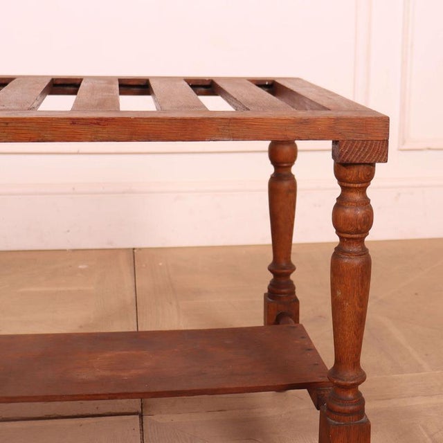 English Oak Luggage Stand For Sale - Image 6 of 7