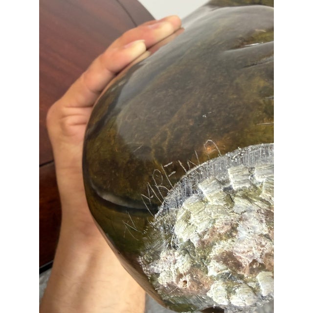 African Hand-Carved Polished Stone Abstract Figure Sculpture For Sale - Image 9 of 12