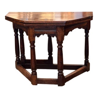 Early 19th Century Charles II Oak Gate-Leg Table For Sale