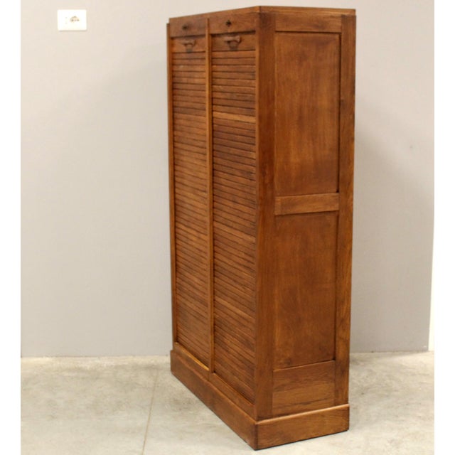 Vintage Filing Cabinet in Oak, 1930s For Sale - Image 4 of 12