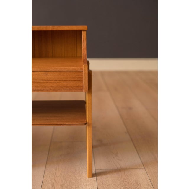 Pair of Vintage Teak Nightstands by Ab Carlstrom & Co. Mobelfabrik, Sweden For Sale - Image 4 of 17