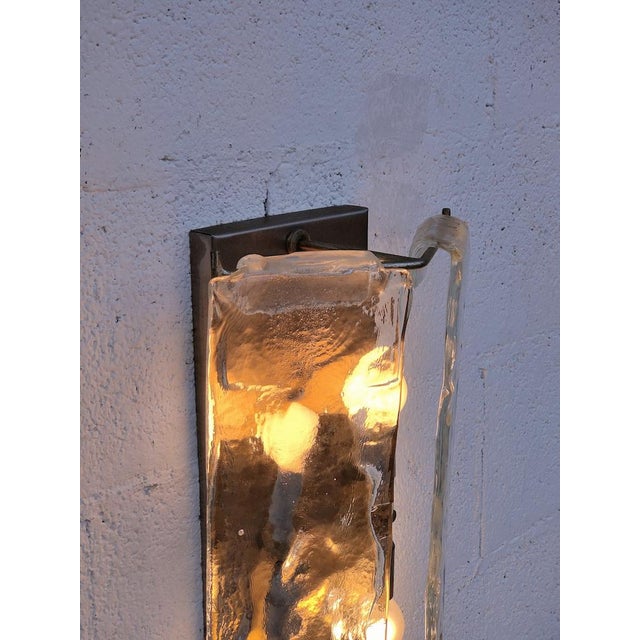 Metal Sconce with Four Glasses by Carlo Nason for Mazzega, 1970s For Sale - Image 7 of 14