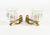Midcentury beautiful pair of sconces in strong transparent thick Murano glasses with small air bubbles inside the glasses...