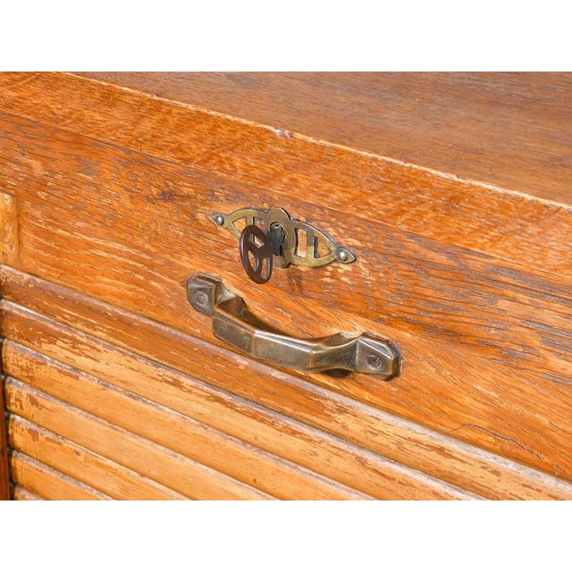 Oak Shutter Cabinet, 1900s For Sale - Image 9 of 18