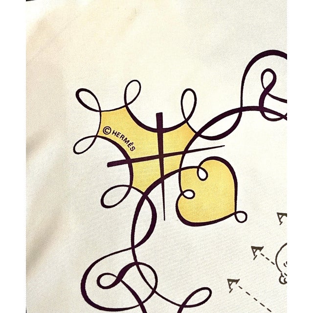 Late 20th Century HERMES the ART of WRITING silk scarf by Maurice Tranchant 2005 For Sale - Image 5 of 9