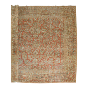 Square Antique Persian Sarouk, 13'6'' X 12'6''