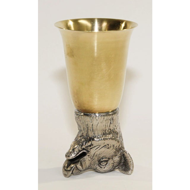 Mauro Manetti Style Boar Head Stirrup Cups For Sale In Palm Springs - Image 6 of 13