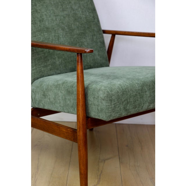 Lis Lounge Chair with Olive Upholstery by Henryk Lis, 1970s For Sale - Image 3 of 11
