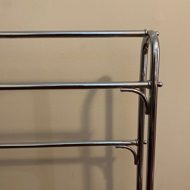 Mid-Century Modern 1970s Mid-Century Modern Chrome Quilt Rack Holder For Sale - Image 3 of 9