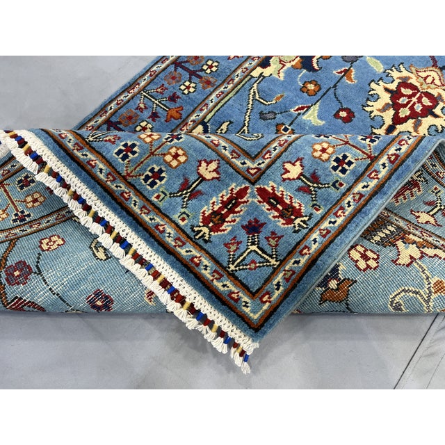 Blue Sultani Persian Style Floral Area Rug, 3'2" X 4'11" For Sale - Image 12 of 13