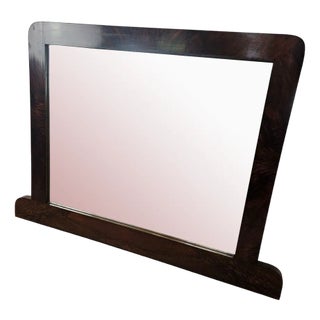 Art Deco Mirror in Walnut Root with Cut Glass, 1930s For Sale
