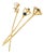 14K Yellow & White Gold Victorian Sapphire Diamond Seed Pearl Stick Pin Set For Sale
