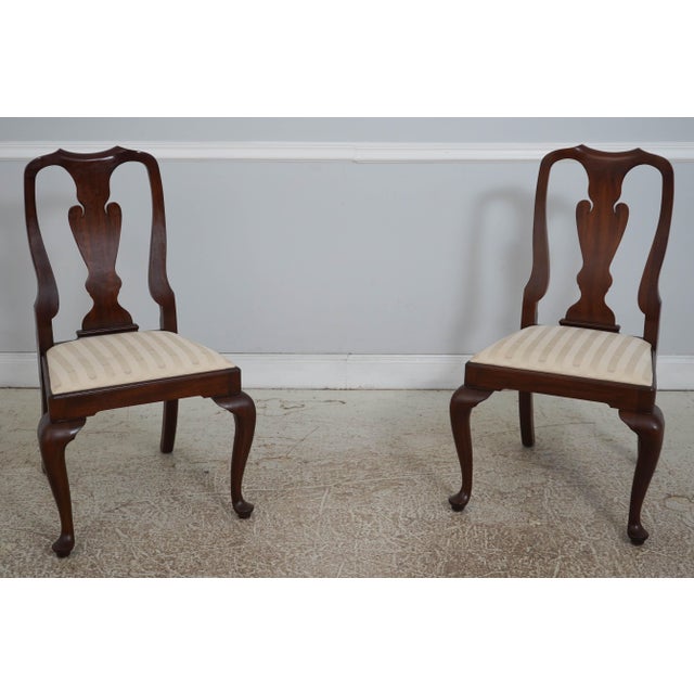 Set of 6 Henkel Harris Mahogany Queen Anne Dining Chairs For Sale - Image 13 of 18