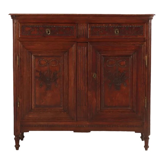 A Carved French Oak Server, C 1800. For Sale