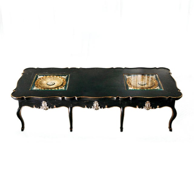 The Rothschild Collection Italian Rococo Style Coffee Table For Sale - Image 4 of 4