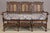 20th Century Jacobean Revival Style Carved Hardwood & Cane Three-Seat Settee For Sale - Image 4 of 12