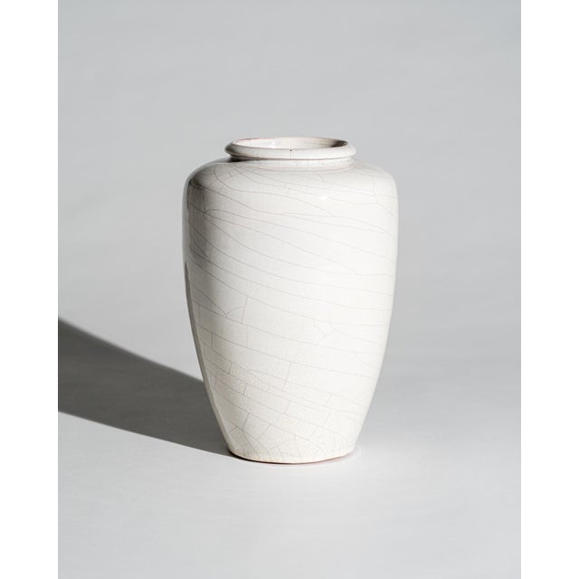 Crackle Glazed Ceramic Vase by Richard Bampi for Richard Bampi Werkstatt, 1940s-1950s For Sale - Image 9 of 9