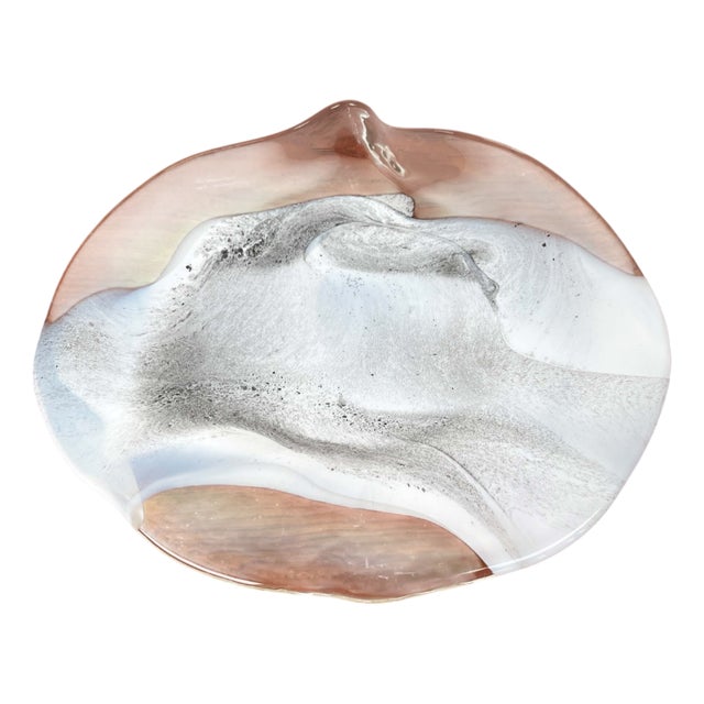 Vintage German Glass Plate or Bowl by Hans Jürgen Richartz for Richartz Art Collection, Mathildenhütte, Solingen, Germany For Sale