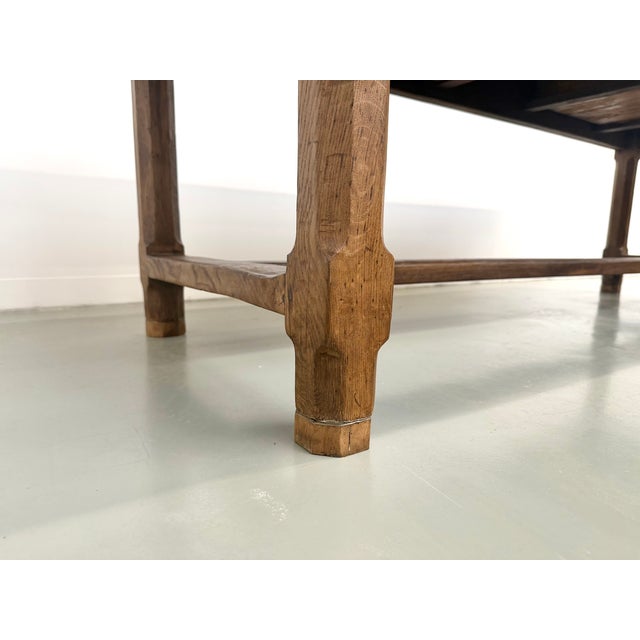 Brown Antique French Farmhouse Table in Oak, 1890 For Sale - Image 8 of 18