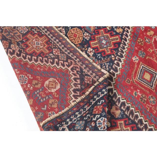 Antique Handknotted With Tribal Figures Floor Rug-5' 7'' X 3' 2'' For Sale - Image 10 of 13