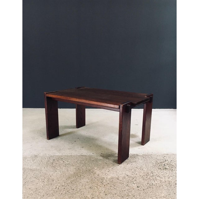 Wood Constructivist Oak Dining Table, Belgium, 1960s For Sale - Image 7 of 18