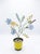 Vintage Italian Hand-Painted Toleware Wildflower Arrangement in Yellow Ceramic Pot For Sale - Image 4 of 11
