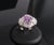 Metal Late 20th Century 5.26ct Purple Sapphire Gia Heated Ceylon 1.43ct Diamond Platinum Ring, Size 7 For Sale - Image 7 of 18