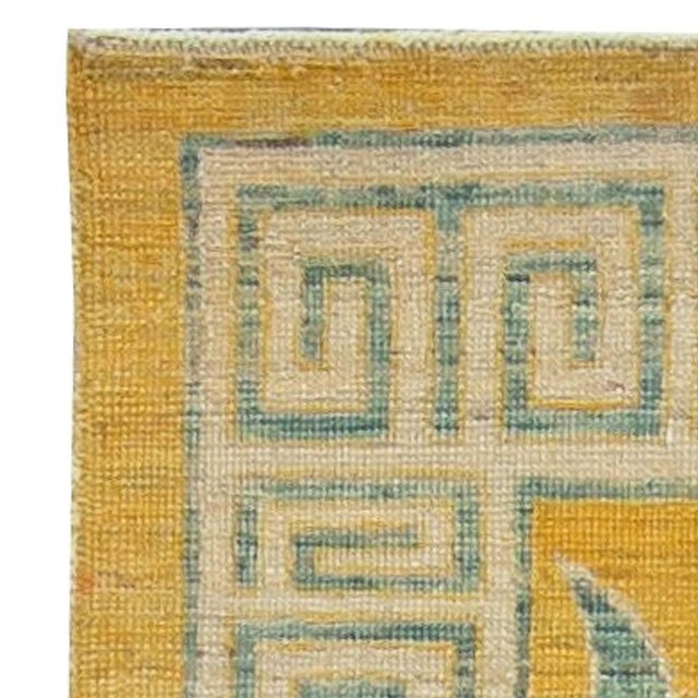 Traditional Oriental Inspired Yellow Handmade Wool Rug by Doris Leslie Blau For Sale - Image 4 of 6