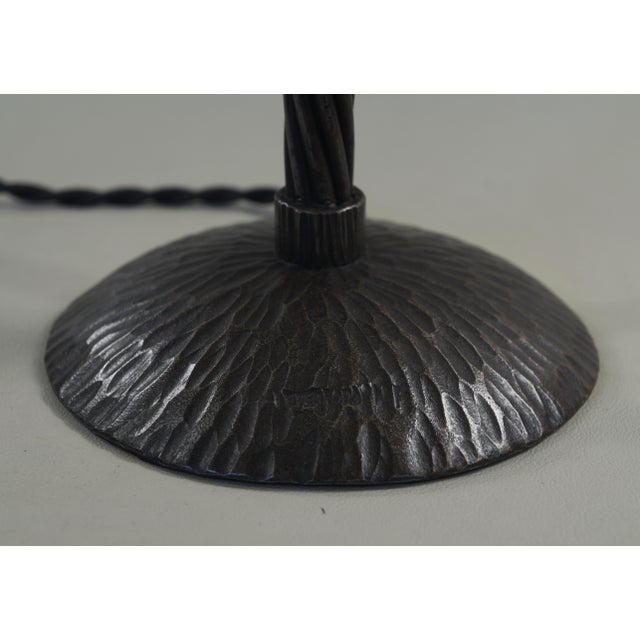 Metal 1920s French Art Deco Table Lamp by H. Fournet & Charles Schneider France For Sale - Image 7 of 10