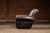 2000 - 2009 Vintage Leather Lounge Armchair in Black by Klaussner For Sale - Image 5 of 9