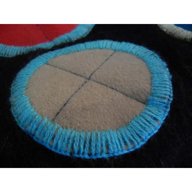 Textile 1960s Folk Art Pop Art Wall Hanging Quilt For Sale - Image 7 of 11