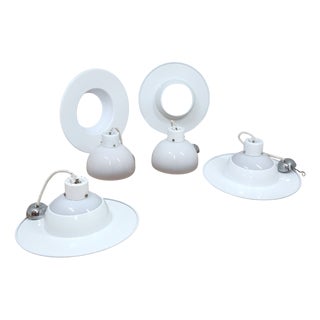 Space Age Murano Hanging Disc Lamp from VeLuce, 1960s, Set of 4 For Sale