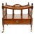 Vintage Mahogany Regency Style Single Drawer Canturbury Magazine Rack For Sale