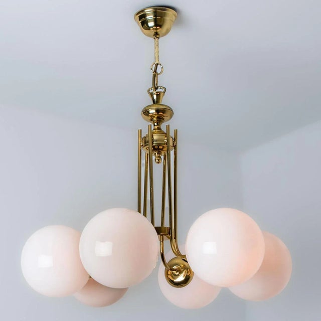 1970s Brass Round Hanging Light from Limburg, 1970s For Sale - Image 5 of 9