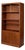 Tall Vintage Danish Teak Bookcase with Sliding Doors For Sale